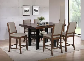 CoasterEveryday 108888-S7 Patterson - 7 Piece Counter Height Dining Set - Mango Oak