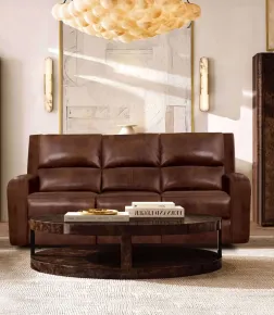 Furniture of America CM9924MB-SF-PM Soterios - Power Sofa - Medium Brown