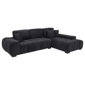 Coaster Fine Furniture 511061B1 Octavia - LAF Sofa With Pillow, Box 1 of 2 - Black