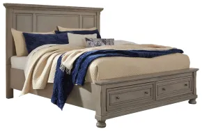 Ashley Furniture B733B33 Lettner - King Panel Storage Bed - Light Gray