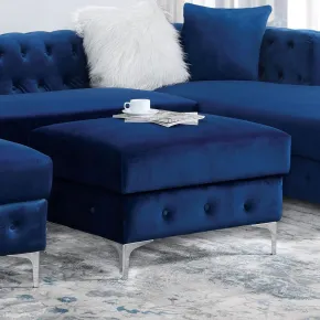 Furniture of America CM6256NV-OT Ciabattoni - Ottoman - Navy