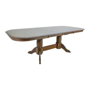 Intercon CL-TA-4296-WCT-C Colonial Oak - Trestle Table - Weathered Chestnut