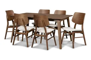 New Classic 40-1651-D6CT New Classic 40-1651-D6CT Oscar - Rectangle Table & 6 Chairs - Walnut