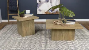 Coaster Fine Furniture 708068-S2 Devar - 2 Piece Square Coffee And End Table Set - Mango