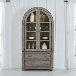 Liberty Furniture 237G-DR-CC Liberty Furniture 237G-DR-CC River Place - Curio Cabinet - Riverstone Gray & Tobacco