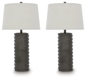 Ashley Furniture L243704 Neilett - Poly Table Lamp (Set of 2) - Antique Brown
