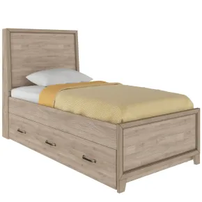 Samuel Lawrence Furniture S496-YBR-K10 River Creek - Twin Panel Bed with Trundle - River Birch Brown