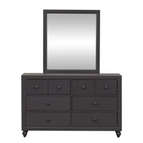 Liberty Furniture 423-YBR-DM Cottage View - Dresser & Mirror - Dark Gray