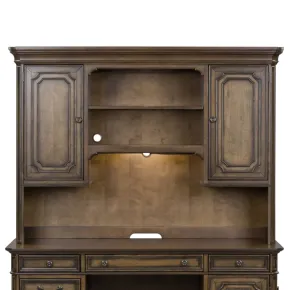 Liberty Furniture 487-HO131 Amelia - Jr Executive Credenza Hutch - Antique Toffee