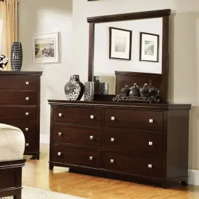 Furniture of America CM7113CH-D Spruce - Dresser - Brown Cherry