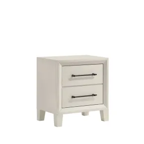 New Classic B0182W-040 New Classic B0182W-040 Ballard - 2 Drawer Nightstand - White