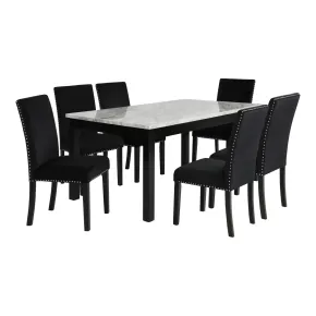 New Classic 40-400-D6C New Classic 40-400-D6C Celeste - Dining Table With 6 Chairs - Black / White