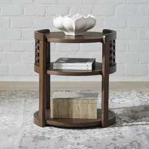 Liberty Furniture 369-OT1021 Liberty Furniture 369-OT1021 Warren Park - Round Chairside Table - Coffee Brown