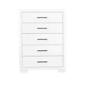 CoasterEssence 202995 Jessica - 5-Drawer Bedroom Chest - Cream White