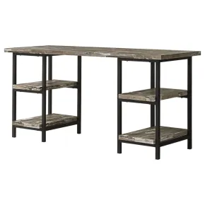CoasterEveryday 801551 Kemper - 4-Shelf Writing Desk - Weathered Brown