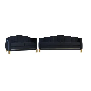 New Classic 23-2034-2NP Empire - 2 Piece Manual Sofa & Loveseat - Black