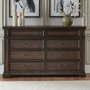 Liberty Furniture 765-BR31 Provence Park - 8 Drawer Dresser - Chateau Brown