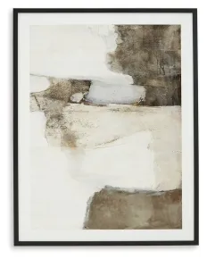 Ashley Furniture A8000406 Aldricton - Wall Art - Brown / White