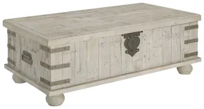 Ashley Furniture T757-9 Carynhurst - Lift Top Cocktail Table - White Wash Gray