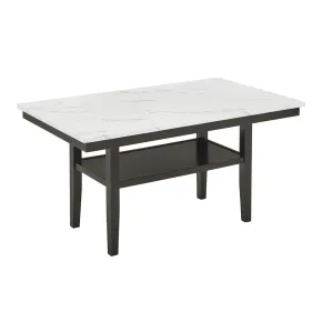 New Classic D422-10 New Classic D422-10 Carissa - 60" Rectangle Dining Table With Storage Shelf - Black / White