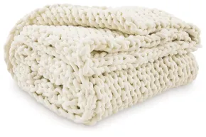 Ashley Furniture A1001060 Chaddon - Throw (Set of 3) - Ivory