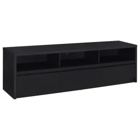 Coaster Fine Furniture 705803 Rutland - 78" 3-Drawer TV Stand Media Console - Black