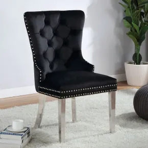 Furniture of America CM-AC261BK-2PK Jewett - Chair (Set of 2) - Black
