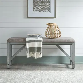 Liberty Furniture 131-B900124 Newport - Counter Height Dining Bench - Smokey Gray / Carbon Gray