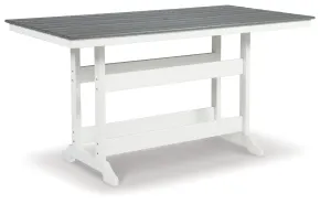 Ashley Furniture P210-642 Transville - RECT COUNTER TABLE W/Umb OPT - Gray / White