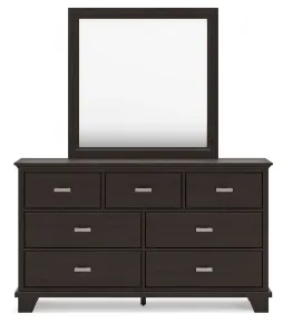 Ashley Furniture B441B1 Covetown - Dresser And Mirror - Dark Brown