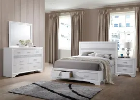 CoasterEveryday 205111KW-S4 Miranda - California King 4 Piece Bedroom Set - White