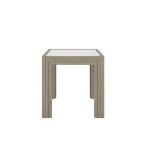 Riverside Furniture 91908 Wilde - Square Glass Top End Table - Light Brown