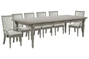 Pulaski Furniture P091240-KIT17 Pulaski Furniture P091240-KIT17 Madison Ridge - Extendable Leg Dining Table With 6 Arm Chairs - Bluff Gray