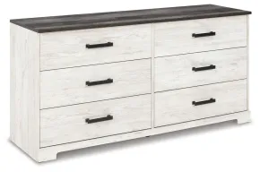 Ashley Furniture EB4121-131 Shawburn - Six Drawer Dresser - White / Black / Gray