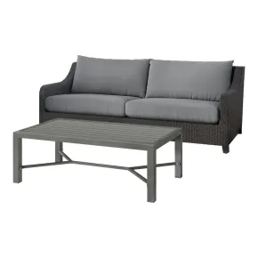 New Classic G807G-30S New Classic G807G-30S Skye - 2 Piece Outdoor Set (Sofa & Slat Top Coffee Table) - Gray
