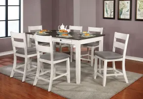 Furniture of America CM3715PT Anadia - Counter Height Table - Antique White / Gray