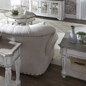 Liberty Furniture 244-OT-O3PCS Liberty Furniture 244-OT-O3PCS Magnolia Manor - 3 Piece Table Set (1 Round Cocktail 2 End Tables) - Antique White
