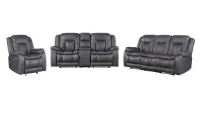 New Classic 22-2505G-3PM New Classic 22-2505G-3PM Morello - Power P1 3 Piece Sofa & Loveseat & Recliner - Gray