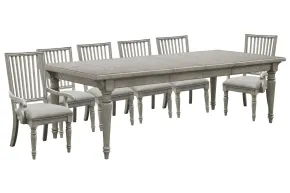 Pulaski Furniture P091240-KIT33 Pulaski Furniture P091240-KIT33 Madison Ridge - Extendable Leg Dining Table With 4 Side Chairs And 2 Arm Chairs - Bluff Gray