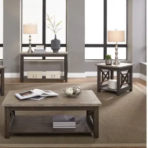 Liberty Furniture 422-OT-3PCS Heatherbrook - 3 Piece Table Set (1 Cocktail 2 End Tables) - Charcoal & Ash