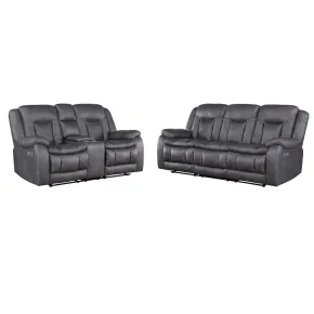 New Classic 22-2505-2PM New Classic 22-2505-2PM Morello - P1 2 Piece Power Footrest Sofa & Loveseat - Gray