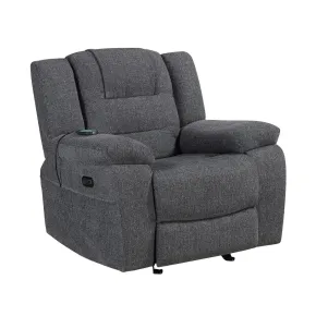New Classic U2540-15P1-GRY New Classic U2540-15P1-GRY Redondo - Glider Recliner With Heat, Massage, Power - Dark Gray