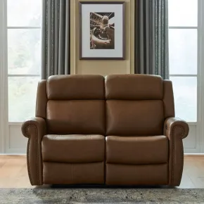 Liberty Furniture 7029VB-23P Liberty Furniture 7029VB-23P Carlton - Loveseat P3 & ZG - Vintage Brown