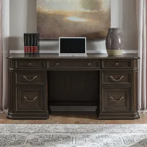Liberty Furniture 765-HO-JEC Provence Park - Jr Executive Credenza - Chateau Brown