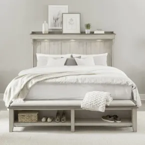 Liberty Furniture 457-BR-QMS Liberty Furniture 457-BR-QMS Ivy Hollow - Queen Mantle Storage Bed - Weathered Linen / Dusty Taupe