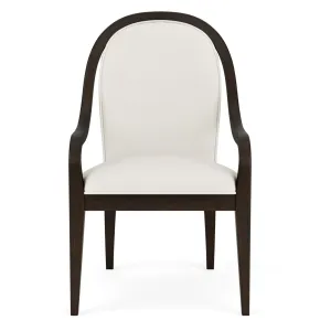 Riverside Furniture 27158 Lydia - Curved Upholstered Arm Chair (Set of 2) - White
