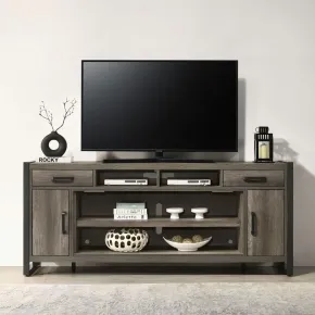 Liberty Furniture FIRE-686-TV78FTS Fireplace TV Consoles - 78" Fireplace TV Console FTS - Brown