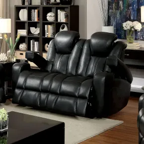 Furniture of America CM6291-LV Zaurak - Power Loveseat - Dark Gray