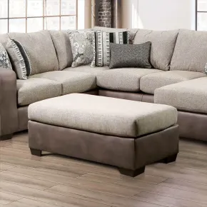 Furniture of America SM5404-OT Ashenweald - Ottoman - Brown / Light Brown