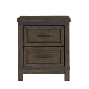 Liberty Furniture 759-BR60 Thornwood Hills - 2 Drawer Nightstand - Rock Beaten Brown